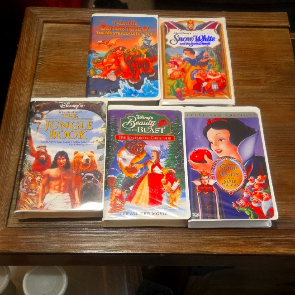 Disney Classic VHS Collection with Red and Blue Covers